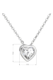 Obrázok pre Evolution Group Strieborný náhrdelník so zirkónom biele srdce 12020.1