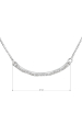 Obrázok pre Evolution Group Strieborný náhrdelník so zirkónom v bielej farbe 12023.1