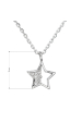 Obrázok pre Evolution Group Strieborný náhrdelník so zirkónom biela hviezdička 12024.1