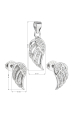 Obrázok pre Evolution Group Sada šperkov so zirkónom náušnice a prívesok biely motýľ 19005.1