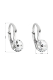 Obrázok pre Evolution Group Strieborné náušnice visiace s krištáľmi Swarovski biele okrúhle 31230.1