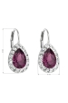 Obrázok pre Evolution Group Strieborné náušnice visiace s krištáľmi Swarovski fialová slza 31242.3