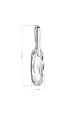 Obrázok pre Evolution Group Strieborný prívesok s krištáľmi Swarovski biely ovál 34241.1