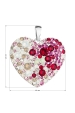 Obrázok pre Evolution Group Strieborný prívesok s krištáľmi Swarovski mix farieb srdce 34243.3 sweet love