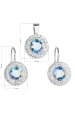 Obrázok pre Evolution Group Sada šperkov s krištáľmi Swarovski náušnice a prívesok modré okrúhle 39107.3 light sapphire shimmer