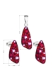 Obrázok pre Evolution Group Sada šperkov s krištáľmi Swarovski náušnice a prívesok červený 39167.3 cherry