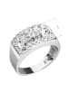 Obrázok pre Strieborný prsteň s krištáľmi Swarovski biely 35014.1 krištál