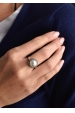 Obrázok pre Strieborný prsteň s krištáľmi Swarovski a šedou perlou 35021.3