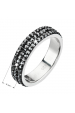 Obrázok pre Strieborný prsteň s krištáľmi Swarovski čierny 35001.5