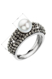 Obrázok pre Strieborný prsteň s krištáľmi Swarovski biela šedá 35032.3