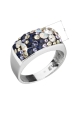 Obrázok pre Strieborný prsteň s krištáľmi Swarovski mix farieb fialová 35014.3