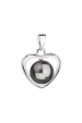 Obrázok pre Strieborný prívesok s šedou perlou srdce 34246.3