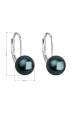 Obrázok pre Náušnice bižutéria so Swarovski perlou zelené okrúhle 71068.3