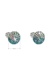 Obrázok pre Strieborné náušnice kôstky s krištálmi Swarovski mix farieb okrúhle 31336.3 magic indicolite