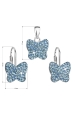 Obrázok pre Sada šperkov s krištáľmi Swarovski náušnice a prívesok modrý motýľ 39144.3