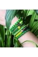 Obrázok pre Náramok pletený zelený - rôzne vzory