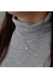 Obrázok pre Strieborný náhrdelník so zirkónom biela vločka 12030.1