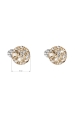 Obrázok pre Strieborné náušnice kôstky s krištálmi Swarovski zlaté okrúhle 31336.5 gold