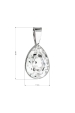 Obrázok pre Strieborný prívesok s krištálmi Swarovski biela slza 34255.1