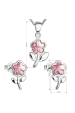 Obrázok pre Sada šperkov s krištálmi Swarovski náušnice,retiazka a prívesok ružová kytička 39172.3 light rose