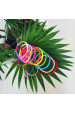 Obrázok pre Náramok pletený jednoduchý - letné farby