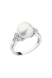 Obrázok pre Strieborný prsteň s bielou riečnou perlou 25002.1