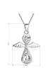 Obrázok pre Strieborný náhrdelník anjel so Swarovski kryštálmi biely 32072.1