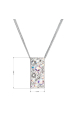 Obrázok pre Strieborný náhrdelník so Swarovski kryštálmi obdĺžnik 32074.2 ab efekt