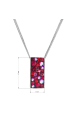 Obrázok pre Strieborný náhrdelník so Swarovski kryštálmi červený obdĺžnik 32074.3 cherry