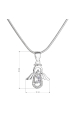 Obrázok pre Strieborný náhrdelník anjel s bielymi zirkónmi 12043.1