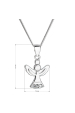 Obrázok pre Strieborný náhrdelník anjel so Swarovski kryštálmi biely 32078.1