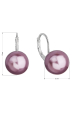 Obrázok pre Bižutérne visiace náušnice s fialovou syntetickou perlou 71122.3