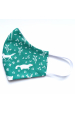 Obrázok pre SADA Bavlnená šatka pre psíka + rúško - Les / tyrkysovozelená