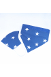 Obrázok pre SADA Bavlnená šatka pre psíka + rúško - Hviezdy / modrá