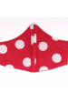 Obrázok pre Bavlnené rúško - Hviezdičky / bodky obojstranný vzor červené