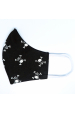Obrázok pre SADA Bavlnená šatka pre psíka + rúško - Lebky / čierna