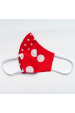 Obrázok pre SADA Bavlnená šatka pre psíka + rúško - Hviezdičky a bodky / červená