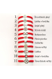 Obrázok pre Náramok pletený červený - rôzne vzory na výber