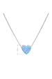 Obrázok pre Strieborný náhrdelník so syntetickým opálom svetlo modré srdce 12048.3