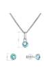 Obrázok pre Sada šperkov s kryštálmi Swarovski náušnice, retiazka a prívesok modrej 39177.3 lt. turquoise