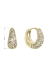 Obrázok pre Strieborné pozlátené náušnice kruhy so Swarovski kryštály biele 31306.1