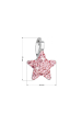Obrázok pre Strieborný prívesok s Preciosa kryštálmi růžová hviezdička 34260.3 lt.rose