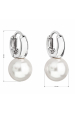 Obrázok pre Strieborné náušnice visiace s perlou Preciosa biele okrúhle 31218.1
