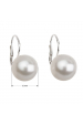 Obrázok pre Strieborné náušnice visiace s perlou Preciosa biele okrúhle 31144.1