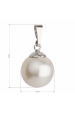 Obrázok pre Strieborný prívesok s bielou guľatou Preciosa perlou 34151.1