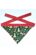 Obrázok pre Bavlnená šatka pre psíka - Vianoce obojstranný vzor zelená / červená