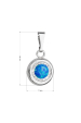 Obrázok pre Strieborný prívesok s modrým syntetickým opálom a kryštálmi Swarovski 74096.1 blue