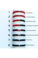 Obrázok pre Náramok pletený červenočierne kombinácie - farba na výber