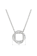 Obrázok pre Strieborný náhrdelník s kryštálmi Swarovski biely okrúhly 32016.1 crystal