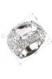 Obrázok pre Strieborný prsteň s veľkým kryštálom biely 735800.1 crystal